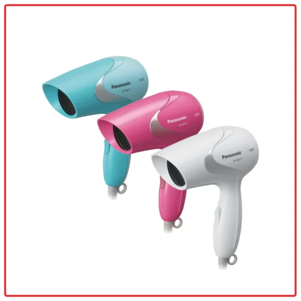 Panasonic EH-ND11 (Variety of Colours) 1000W Compact Design with 2 Speed Selections Hair Dryer