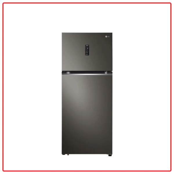 LG GN-B372PXBK 410L Top Freezer Fridge in Black Steel Finish